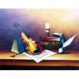 Peinture violoin stradivarius