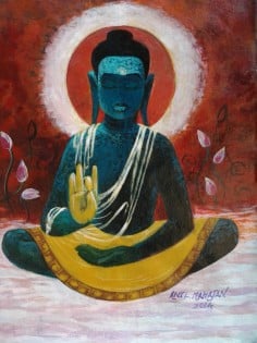 Peinture bouddha zen en tailleur PST1621 1401869752