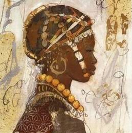 Peinture africaine de profil