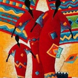 Peinture expressionniste femmes africaines