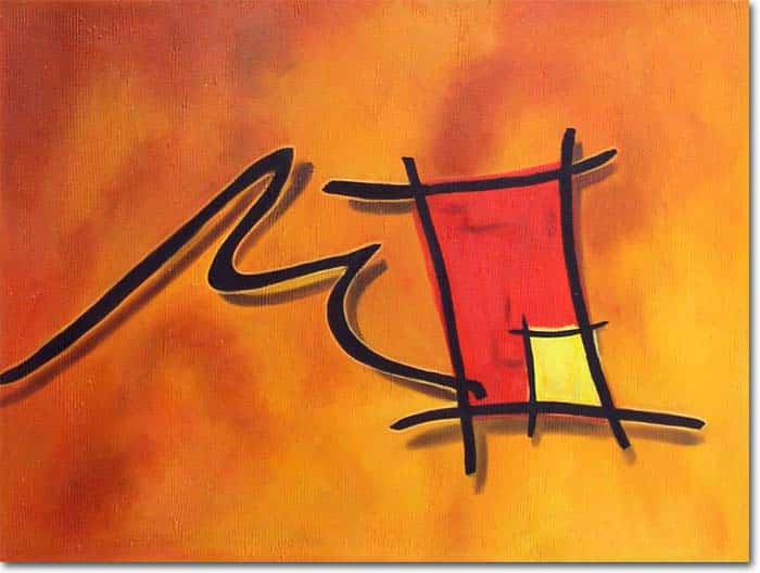 Peinture toile abstraite orange Peinture toile abstraite orange