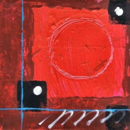 Toile abstraite rouge