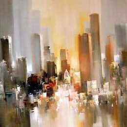 Tableau abstrait city New York