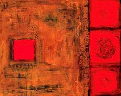 Peinture abstraite marron rouge Peinture abstraite marron rouge