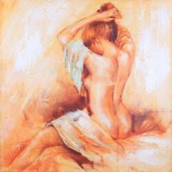 Peinture sépia femme nue de dos PST5534 1403164223 1