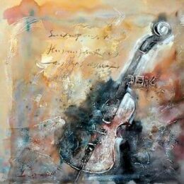 Peinture violon gris
