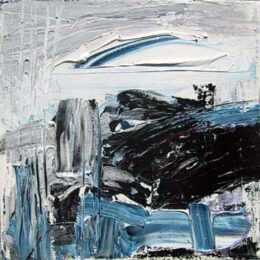 Peinture abstraite gris bleu noir