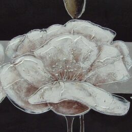 Peinture horizontal de fleurs blanches