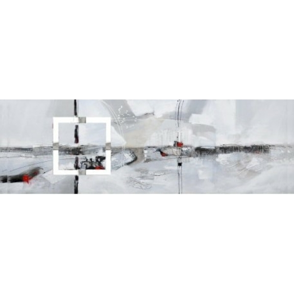 Tableau panoramique abstrait gris et blanc panoramique abstrait 5605FC5605