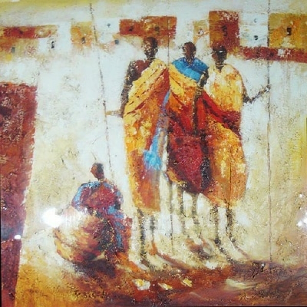 Peinture ethnique guerriers africains peinture africaine 8554FC8554