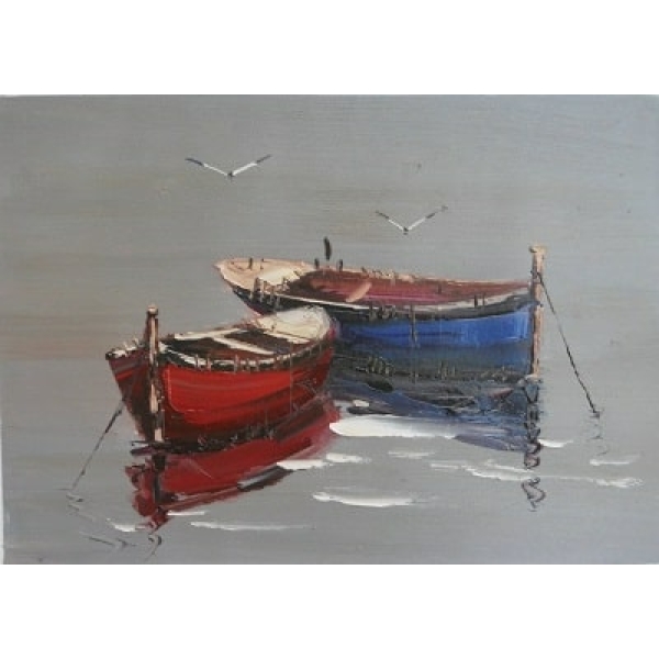 Barques rouges et bleus peinture bateaux 2350FC2350PA