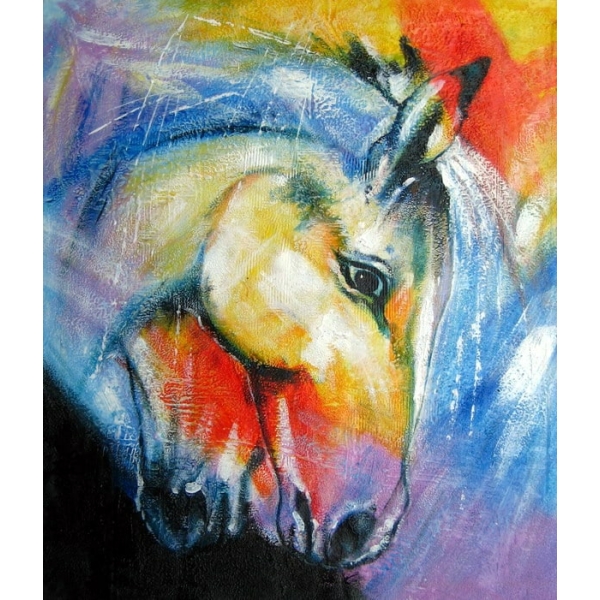 Peinture cheval ésprit pop art peinture cheval 7518FC7518PO