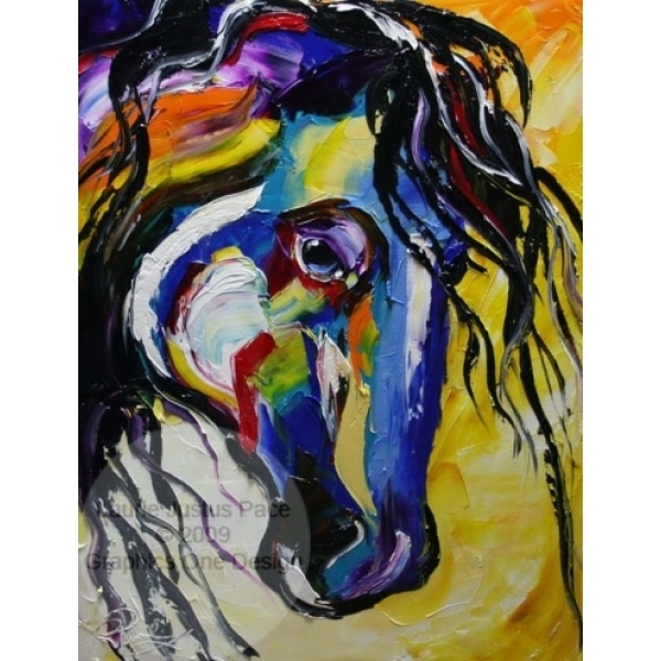 Peinture cheval abstrait peinture cheval 7546FC7546PO