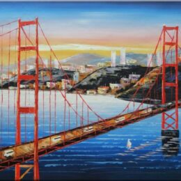 Peinture golden gate pont San-Francisco