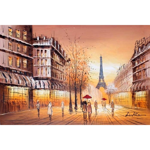 Tableau toile city Paris Champs-Elysée peinture city 8016FC8016PA