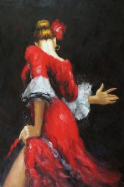 Tableau danseuse de flamenco peinture moderne 6811FC6811PO