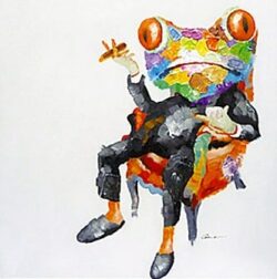 Tableau pop art la grenouille au cigare peinture moderne 6889FC6889