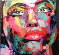 Peinture abstraite visage femme au couteau peinture moderne 8724FC8724 1