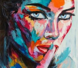 Peinture sur toile moderne visage femme peinture moderne 8724FC8724 2 1 1