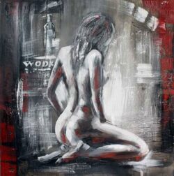 Peinture femme nue de profil peinture nu 6029FC6029