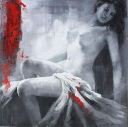 Peinture moderne femme avec un voile peinture nus 6027 fc6027