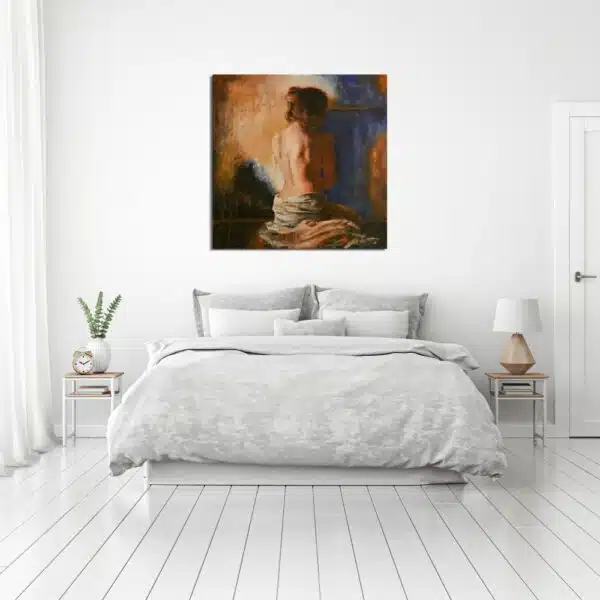Peinture femme brune nue vue de dos 139714507 l 1 8