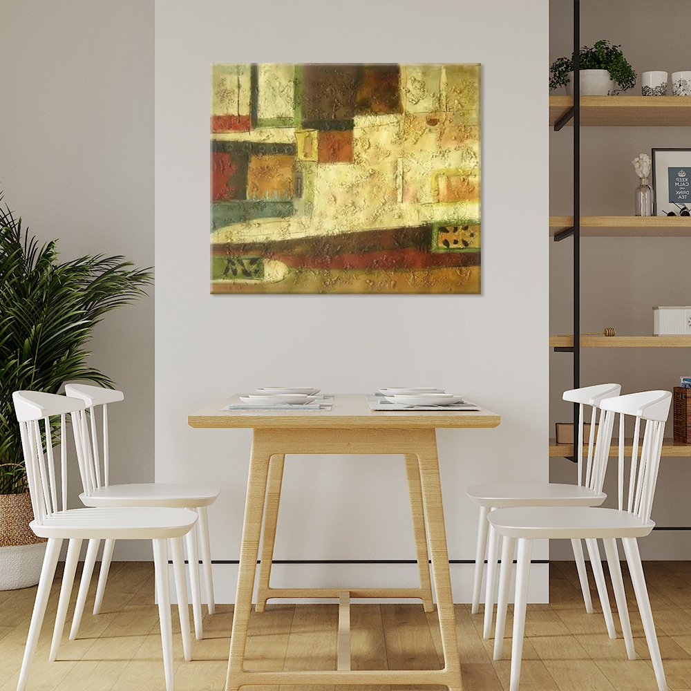 Tableau abstrait marron et beige Tableau abstrait marron et beige – Image 2