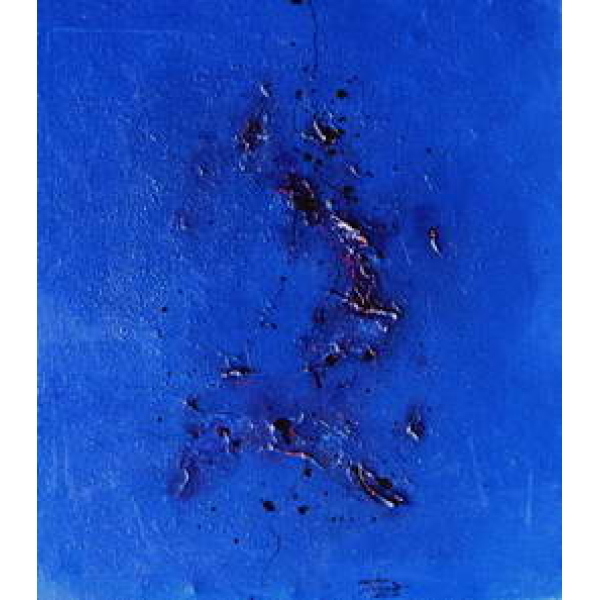 Tableau bleu peinture abstraite IMG 001 121
