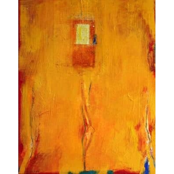 Peinture abstraite toile orange jaune IMG 001 122