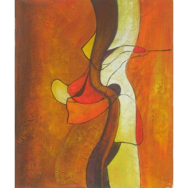 Peinture abstraite- beige orange IMG 001 137