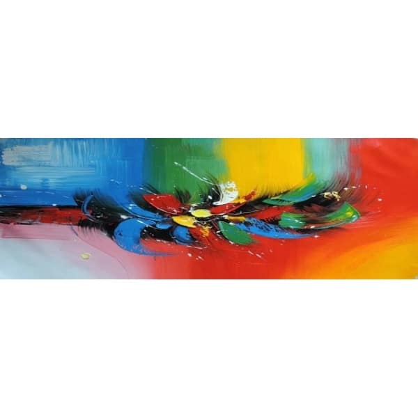 Tableau panoramique orange bleu vert Tableau panoramique orange bleu vert – Image 3