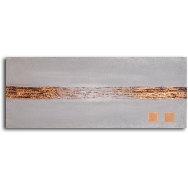 Toile abstraite horizontale marron gris IMG 001 157