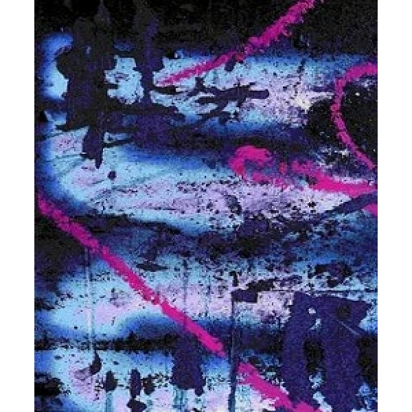 Tableau abstrait bleu violet IMG 001 32
