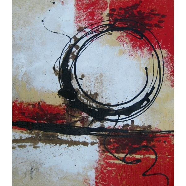 Peinture toile abstraite rouge noir IMG 001 40