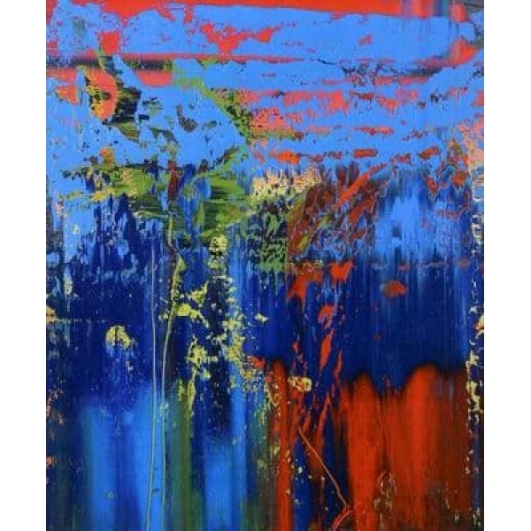 Peinture toile abstraite bleue IMG 001 43