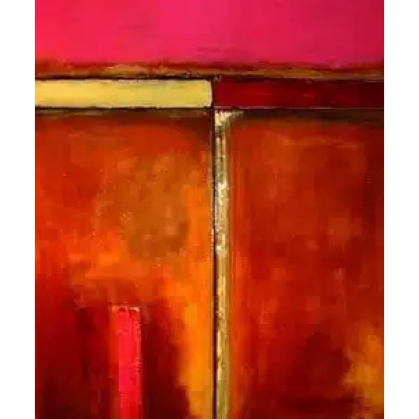 Tableau peinture abstraite rose orange IMG 001 6