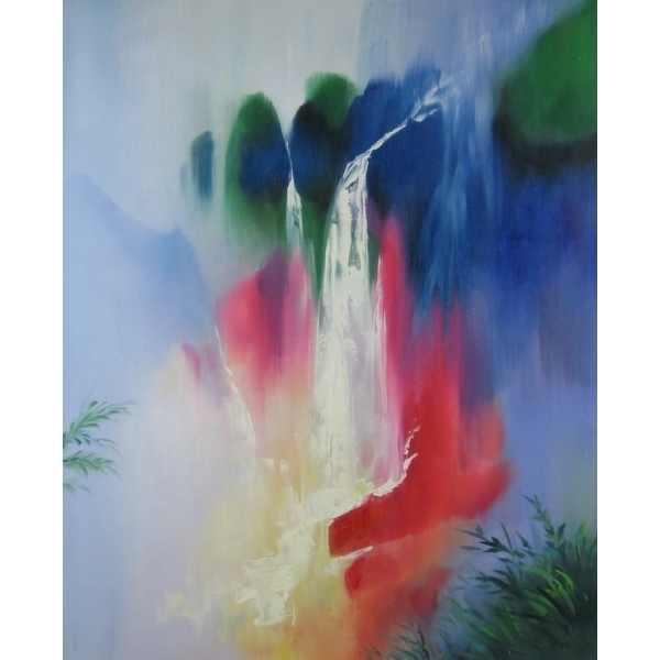 Peinture toile abstraite la chute d'eau IMG 001 83