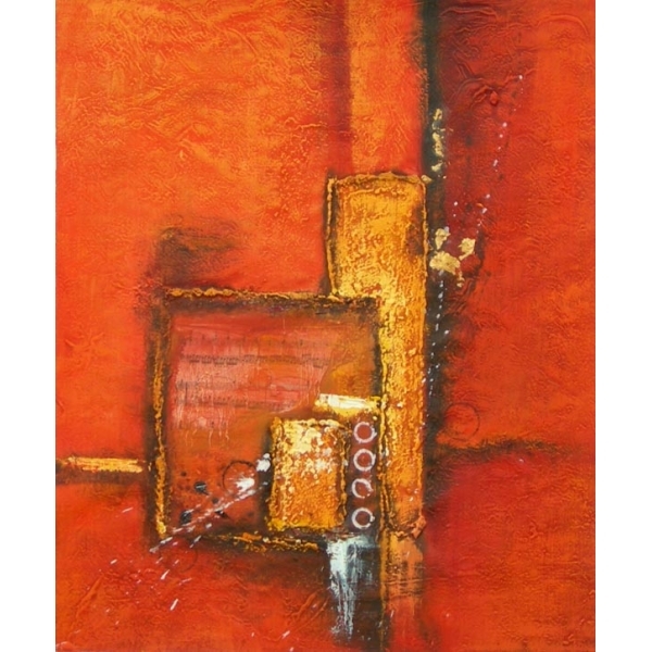 Peinture abstraite moderne orange IMG 001 96