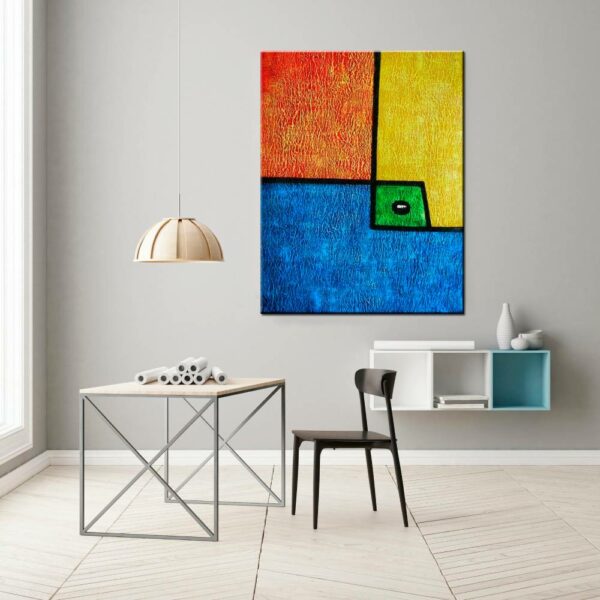 Peinture abstraite moderne cubiste IMG 002 146