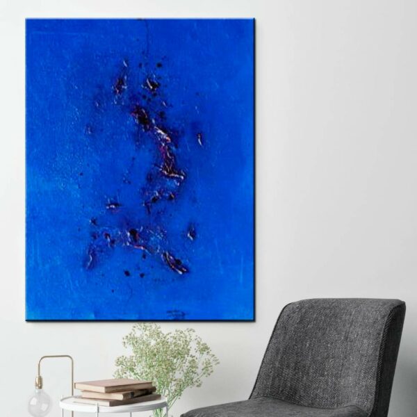 Tableau bleu peinture abstraite IMG 002 200