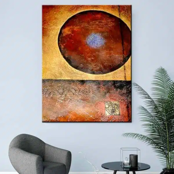 Peinture abstraite lune marron IMG 002 207