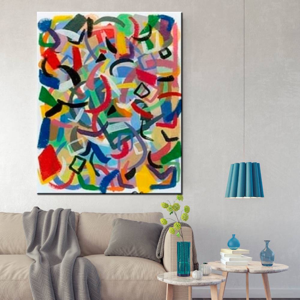 Peinture abstraite multicolore Peinture abstraite multicolore – Image 2