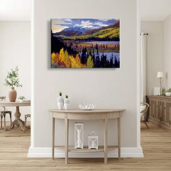 Peinture montagne vallée Canada IMG 002 29