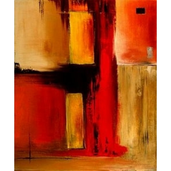 Peinture toile abstraite orange jaune IMG 002 3 1