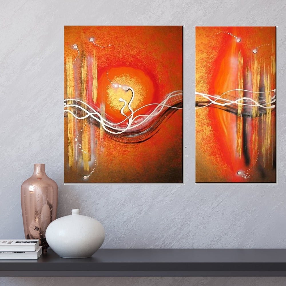 Diptyque contemporain orange Diptyque contemporain orange – Image 2