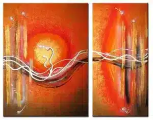 Diptyque contemporain orange Diptyque contemporain orange – Image 3