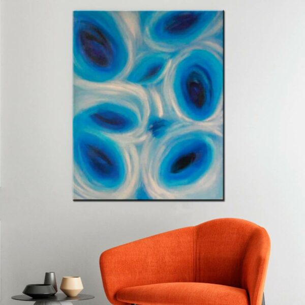 Peinture abstraite cellules bleues IMG 003 132