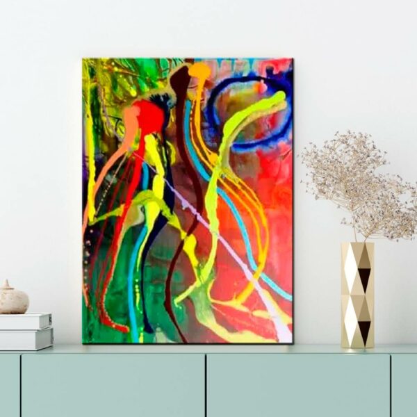Tableau multicolore peinture abstraite IMG 003 150