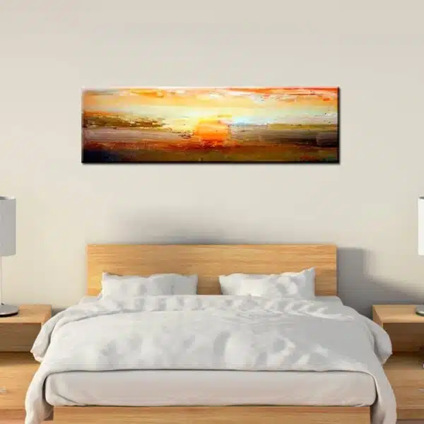 Tableau panoramique abstrait coucher de soleil IMG 003 228