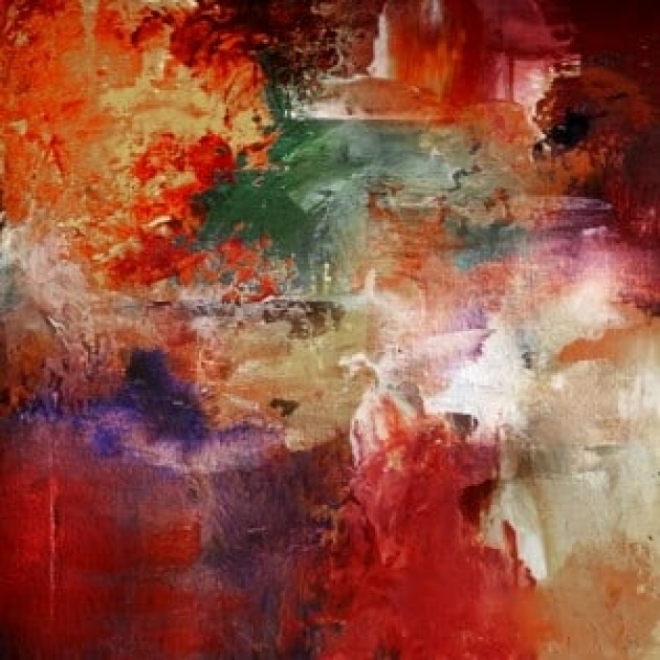 Peinture abstraite rouge bordeaux IMG 0001 17